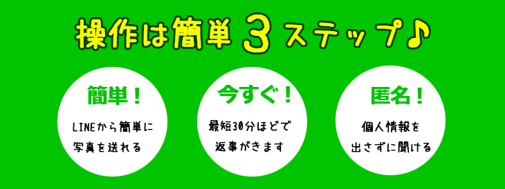 操作は簡単３ステップ