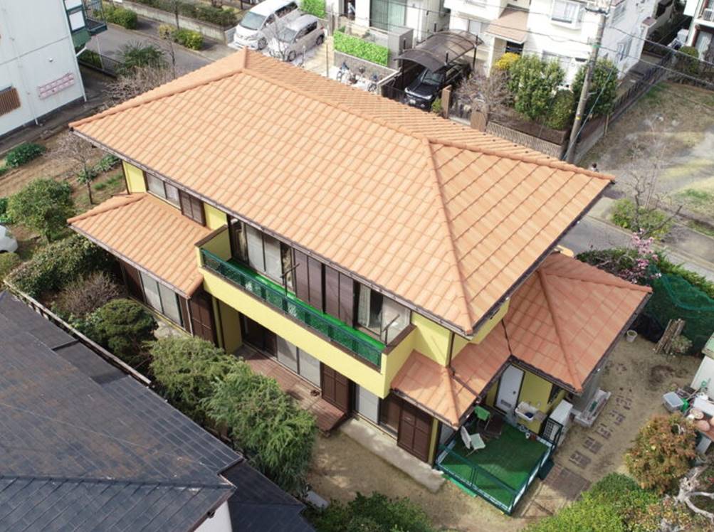 町田市金井ヶ丘　K様邸　屋根葺き替え工事（ディーズルーフィング　ローマン　タスカニー色）・外壁塗装工事（日本ペイント　パーフェクトトップ）