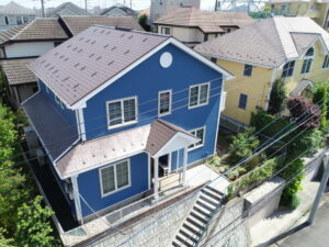 横浜市青葉区　S様邸　屋根塗装工事（日本ペイント　ルーフペントシリーズ）・外壁塗装工事（日本ペイント　パーフェクトトップ）・エージングストーン工法