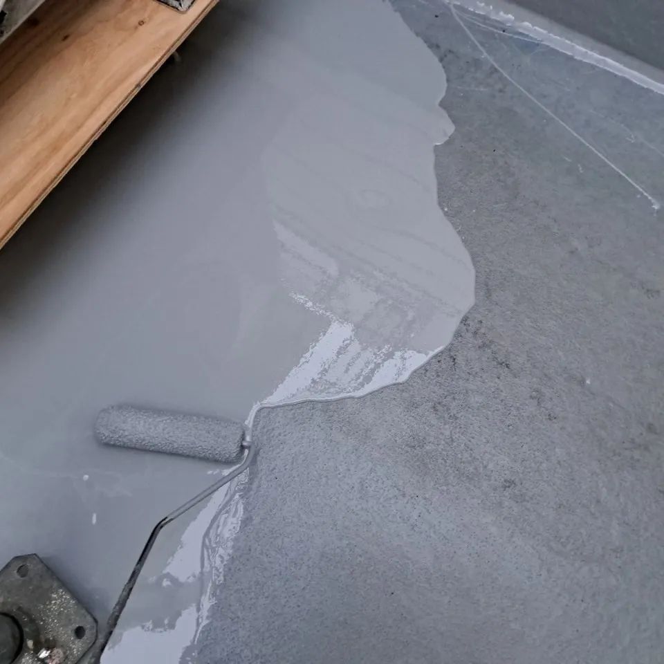 ベランダ防水トップコート塗装画像