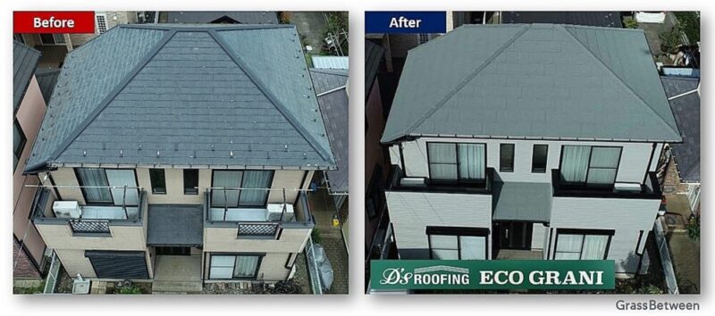 外壁塗装・屋根カバー工法　Before/After画像