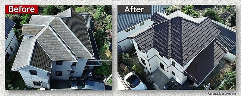 屋根カバー工法（ディーズルーフィング・ディプロマットスター・オニキス）画像
