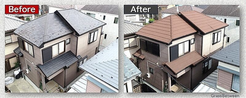 Before/After屋根カバー工法画像