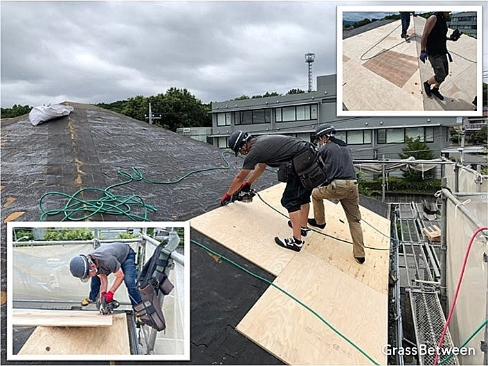 野地板の張替え（増し張り）画像