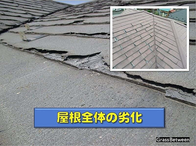 屋根全体の劣化の画像