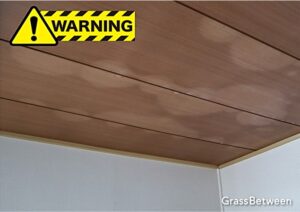 雨漏れによる天井にできたシミ画像